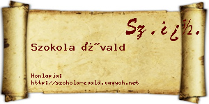 Szokola Évald névjegykártya